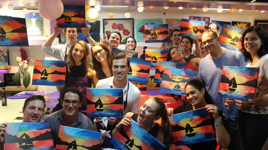 Painting Hangout guests